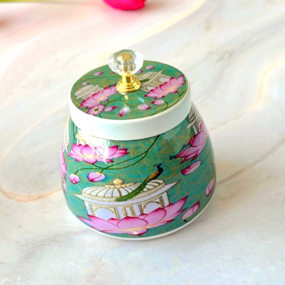 Pichwai Metal Jar 3.5 inch (1pc)
