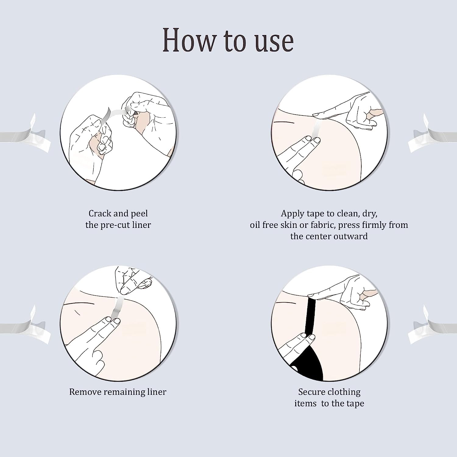 Invisible Double-sided Body Tape - 36pcs