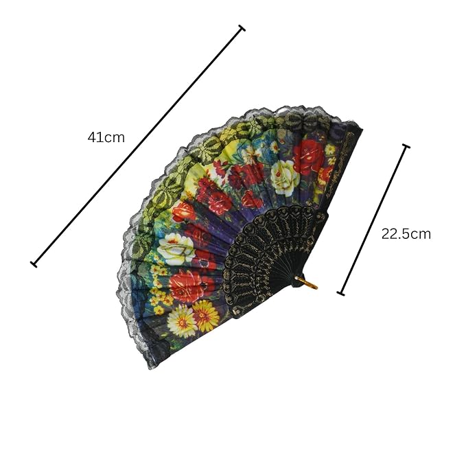 Vintage Floral Hand Fan(1pc)