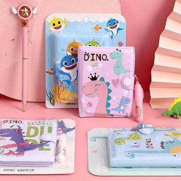 Dino Small Pocket Diary with Small Pen for Kids