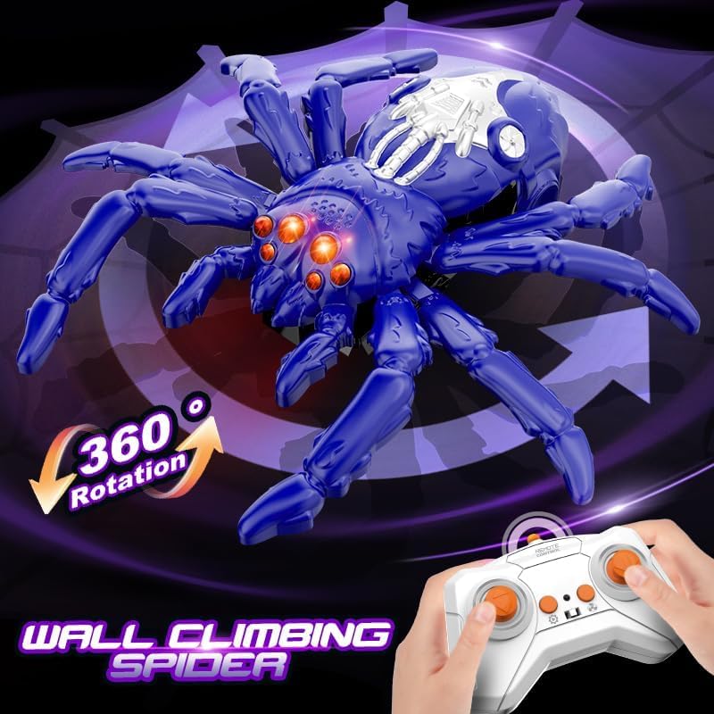 2in1 RC Wall Climbing Spider Toy with Lights