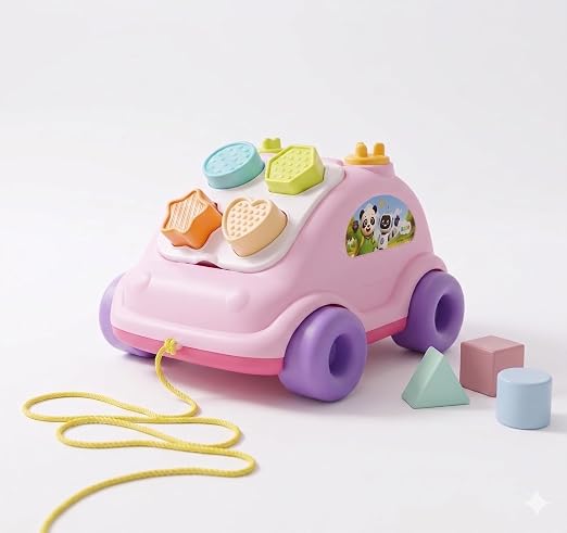 Baby Shape Sorter Pull Along Car