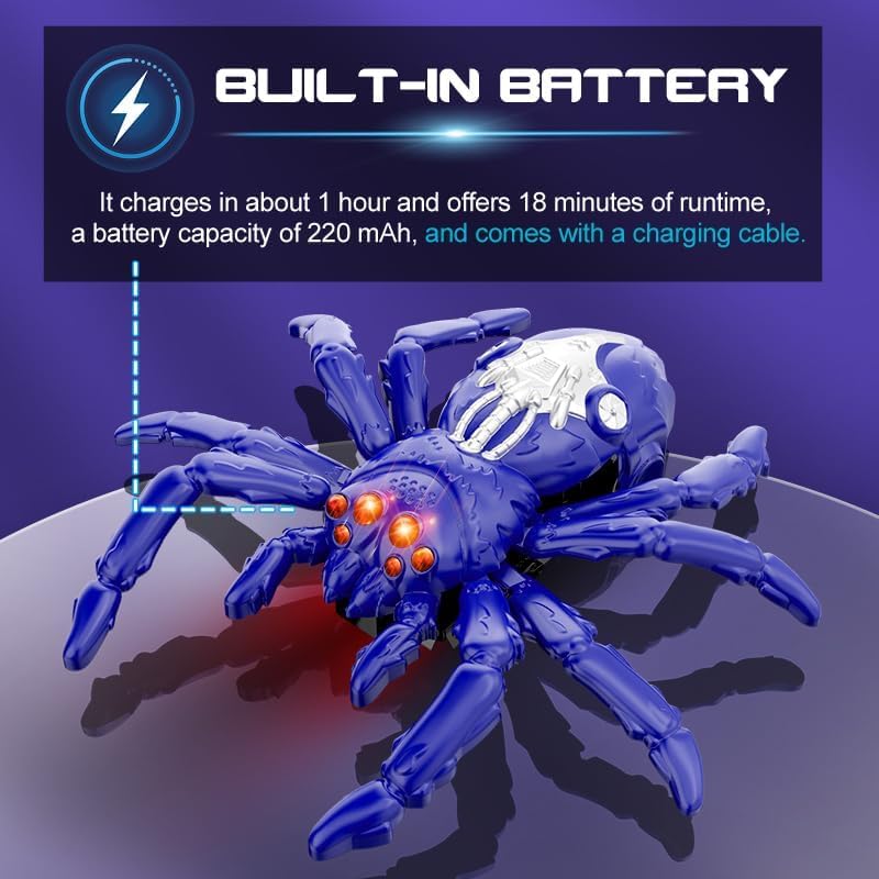 2in1 RC Wall Climbing Spider Toy with Lights