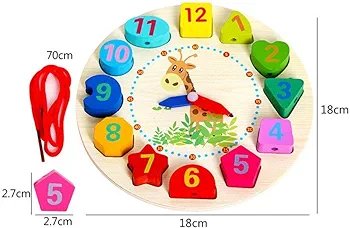 Shapes lacing clock