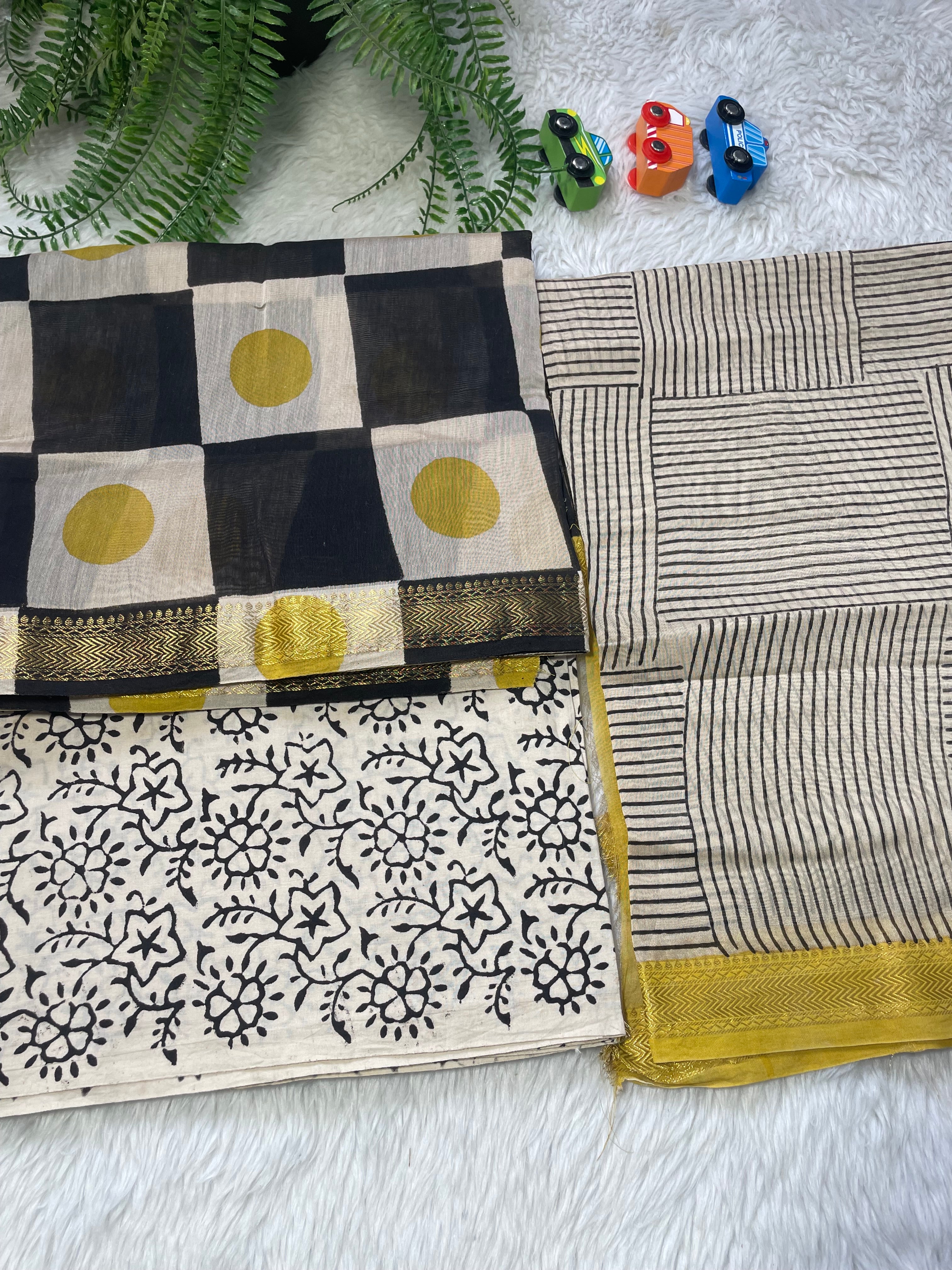 Jaipur Pure maheshwari Unstitched silk suit