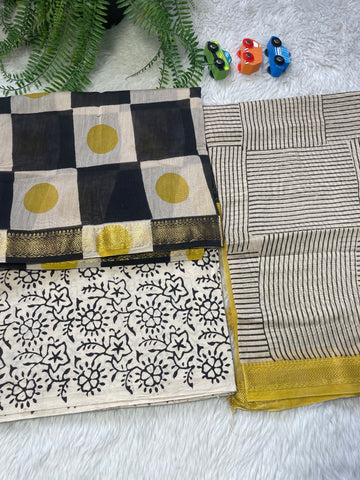 Jaipur Pure maheshwari Unstitched silk suit