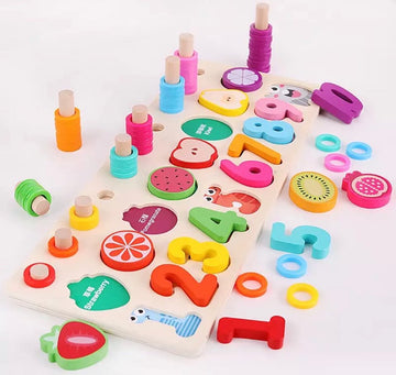 Wooden Rainbow fruit logarithmic board