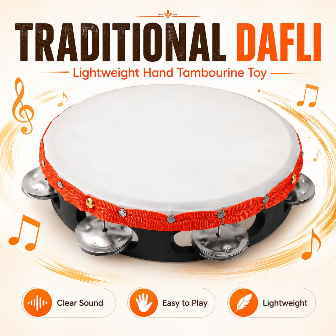 Dafli / Hand Tambourine Toy big (1pc)