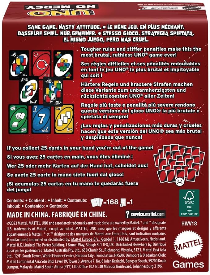 UNO no mercy card game