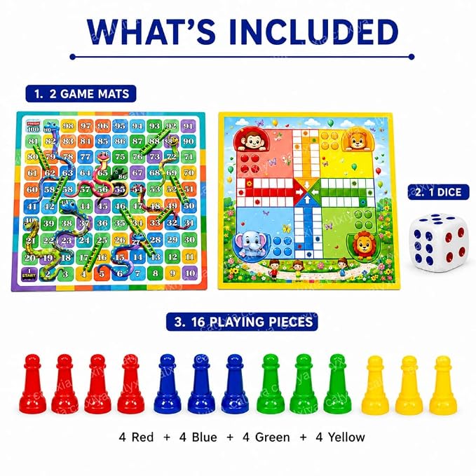 2 in 1 Ludo & Snakes Ladder Board Game