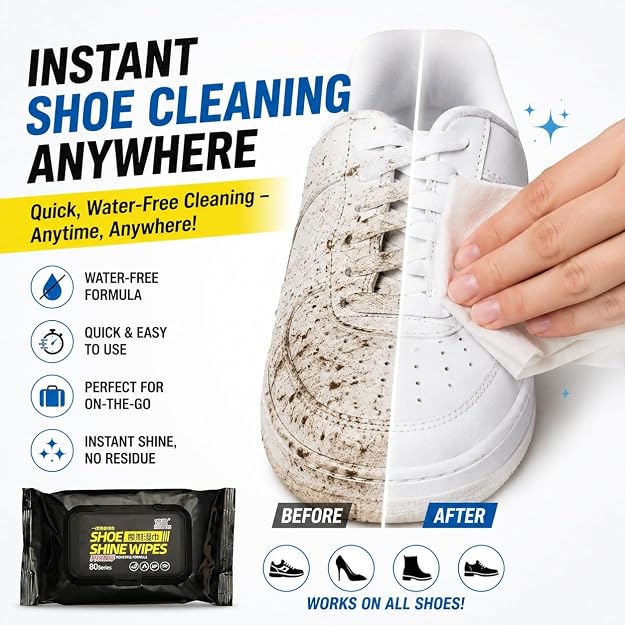 Shoe Sneaker Cleaner Wipes (80 Pcs)