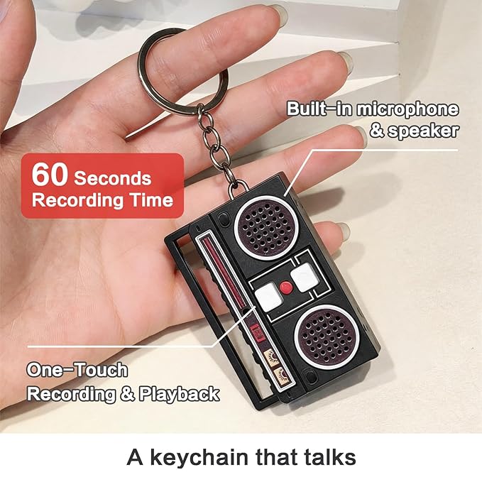 Retro Radio Recording Key Chain