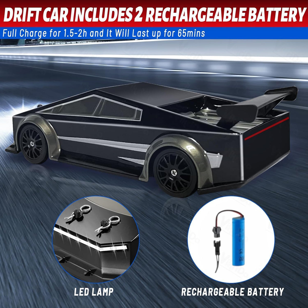 1:24 Scale RC Drift Car - 4WD High-Speed