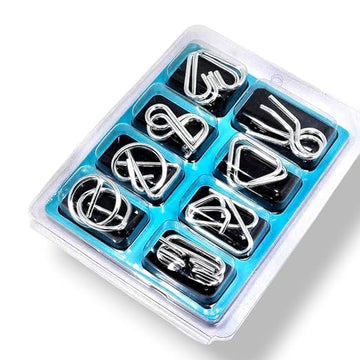 Metal Wire Brain Teaser Puzzle Set