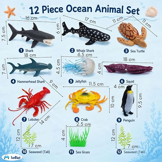 Sea Animals 12 pcs