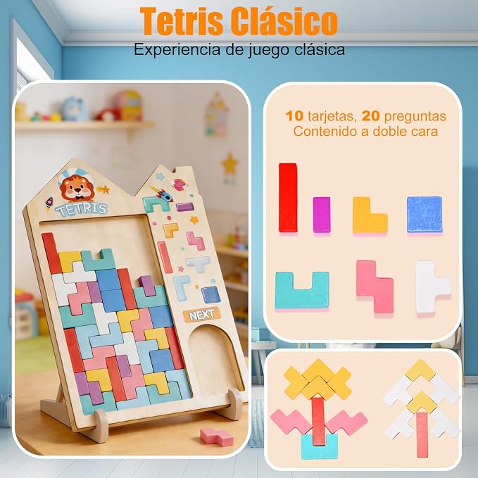 3D wooden Tetris