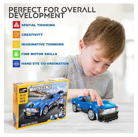 208 pcs lego blocks Multificence Constructor Race Car