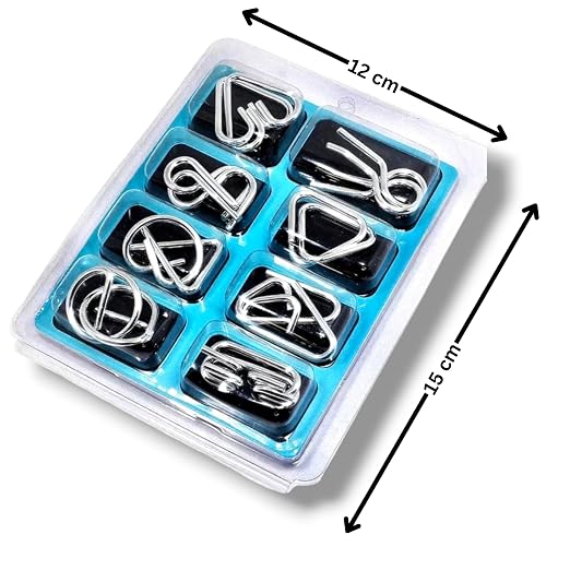 Metal Wire Brain Teaser Puzzle Set