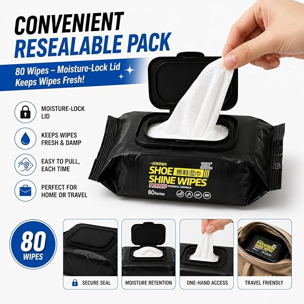 Shoe Sneaker Cleaner Wipes (80 Pcs)
