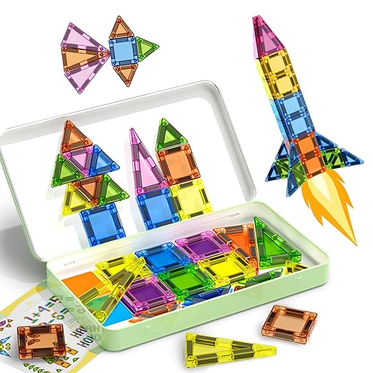 Mini Magnetic Tiles 56 Pcs