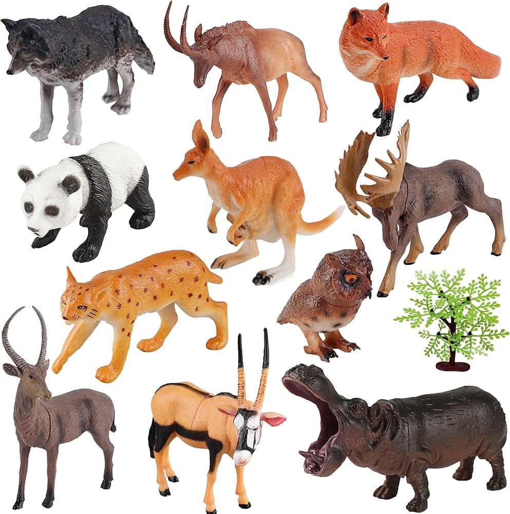12 Pieces Jumbo Jungle Animal set