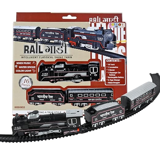 Smoke Train Toy Set With Sound, Light and Smoke