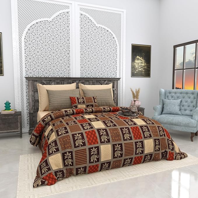 Jumbo King size Bagru bed spread 108*108