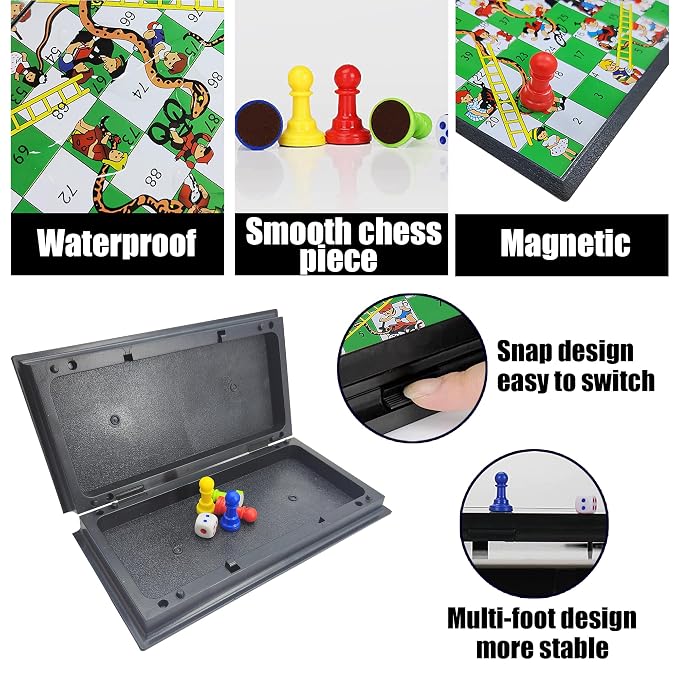 Mini Magnetic Snakes and Ladders Board Game