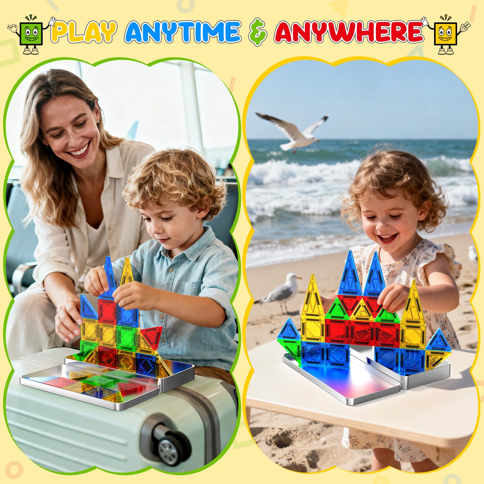 Mini Magnetic Tiles 40 pcs with box