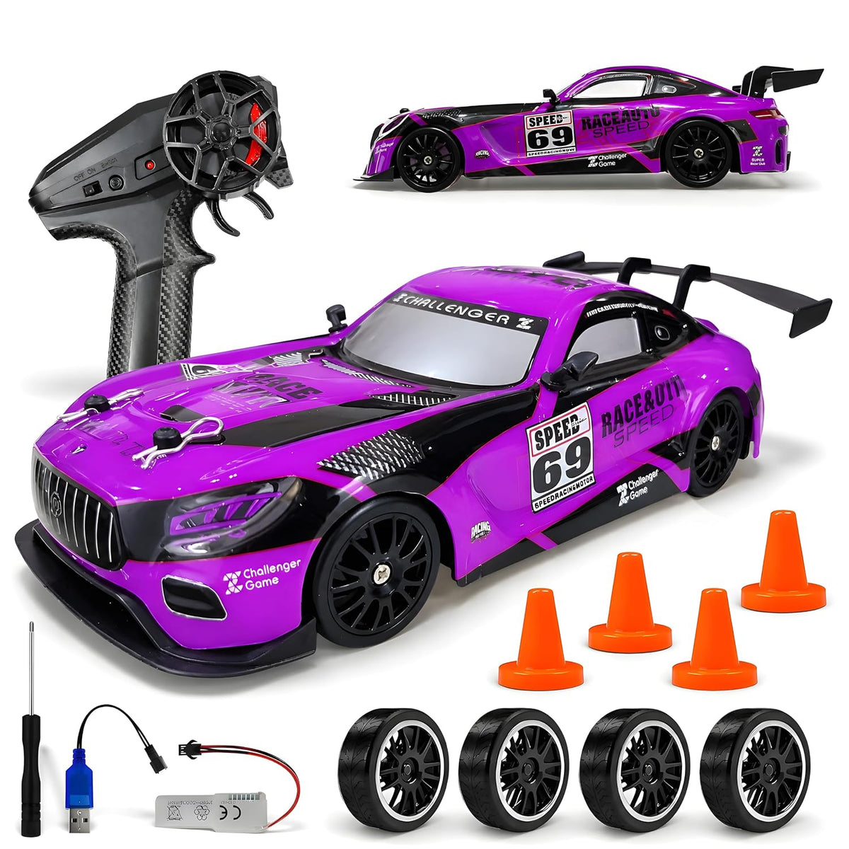 1:24 Scale RC Drift Car - 4WD High-Speed