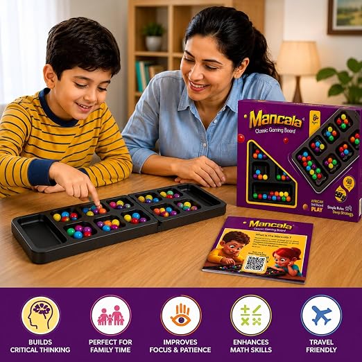 Mancala Classic with 48 Rainbow Balls