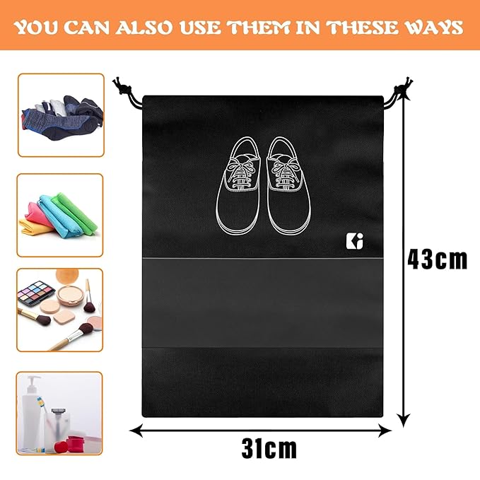 Shoe Bags for Travel - Set of 2 - Random colours