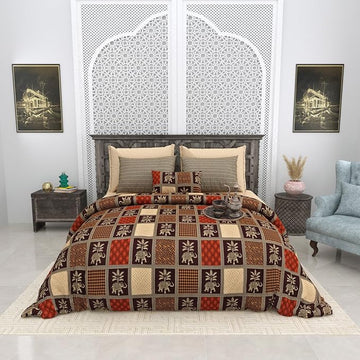 Jumbo King size Bagru bed spread 108*108