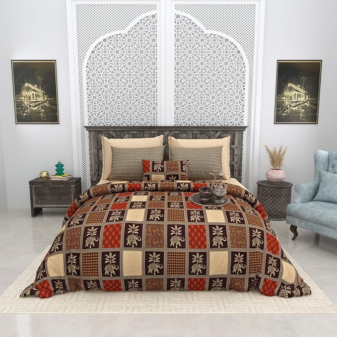 Jumbo King size Bagru bed spread 108*108