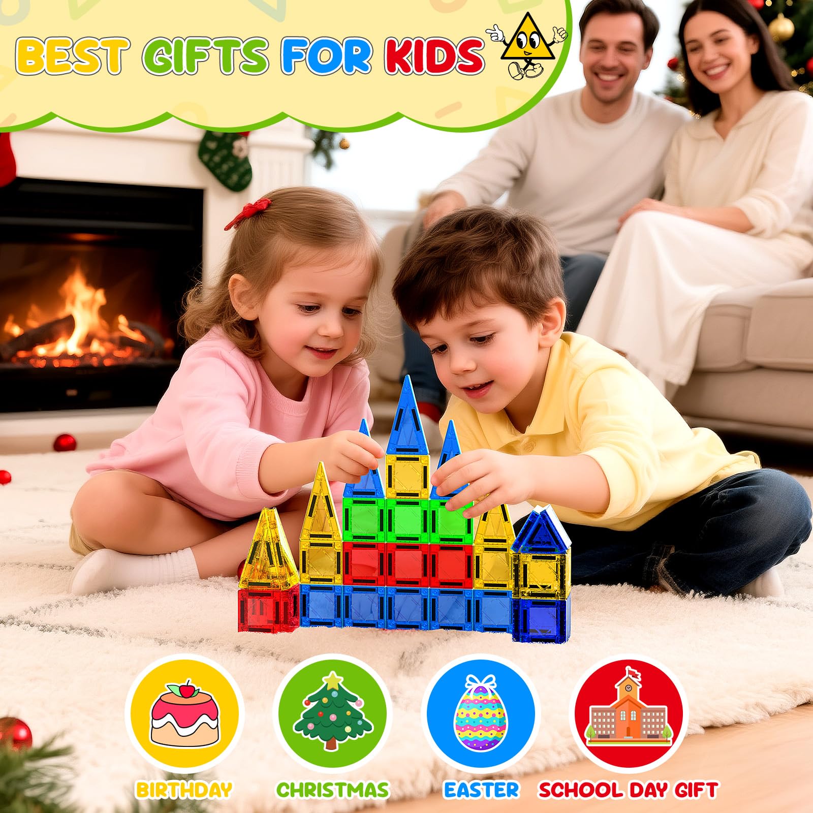 Mini Magnetic Tiles 40 pcs with box