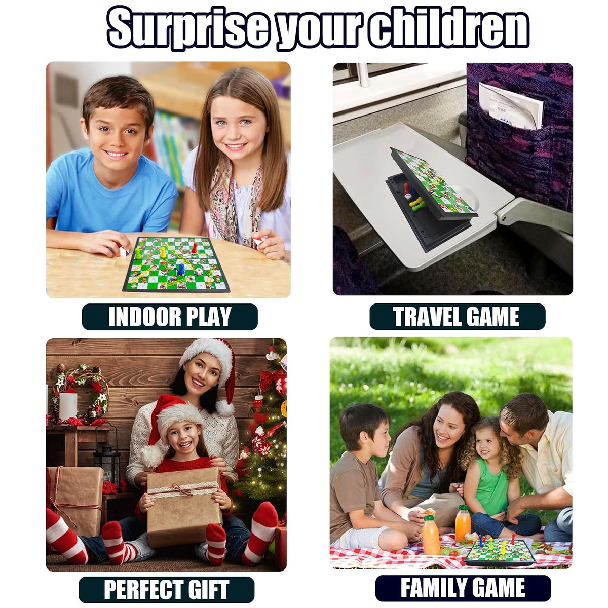 Mini Magnetic Snakes and Ladders Board Game