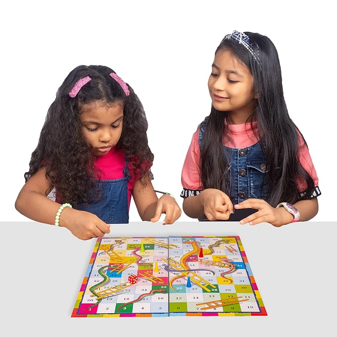 2 IN 1 Wooden Ludo Snakes & Ladders board