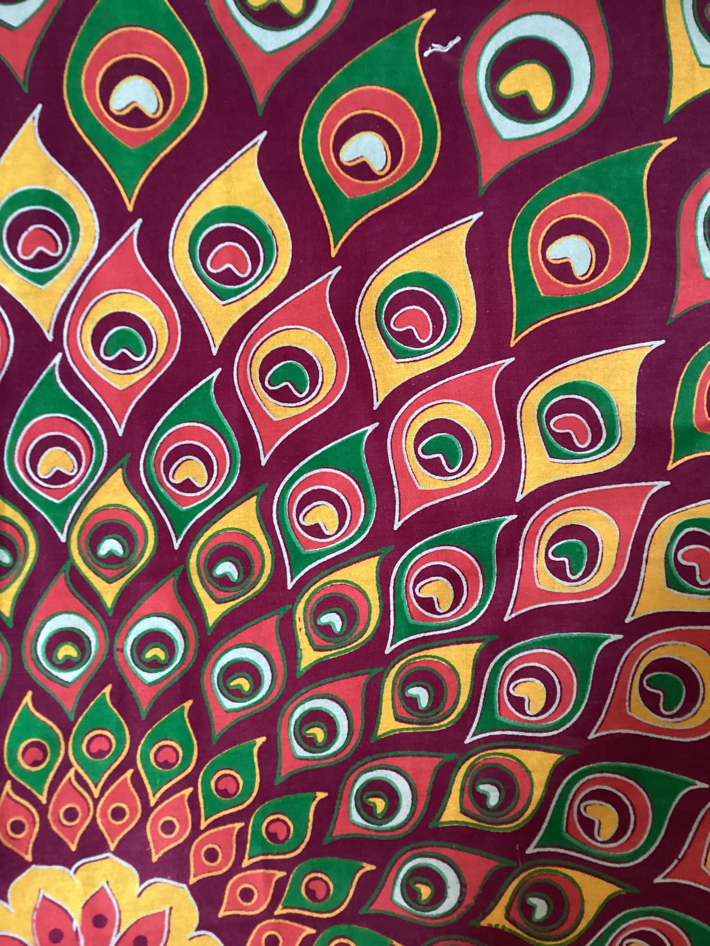 King size Peacock feather bed spread