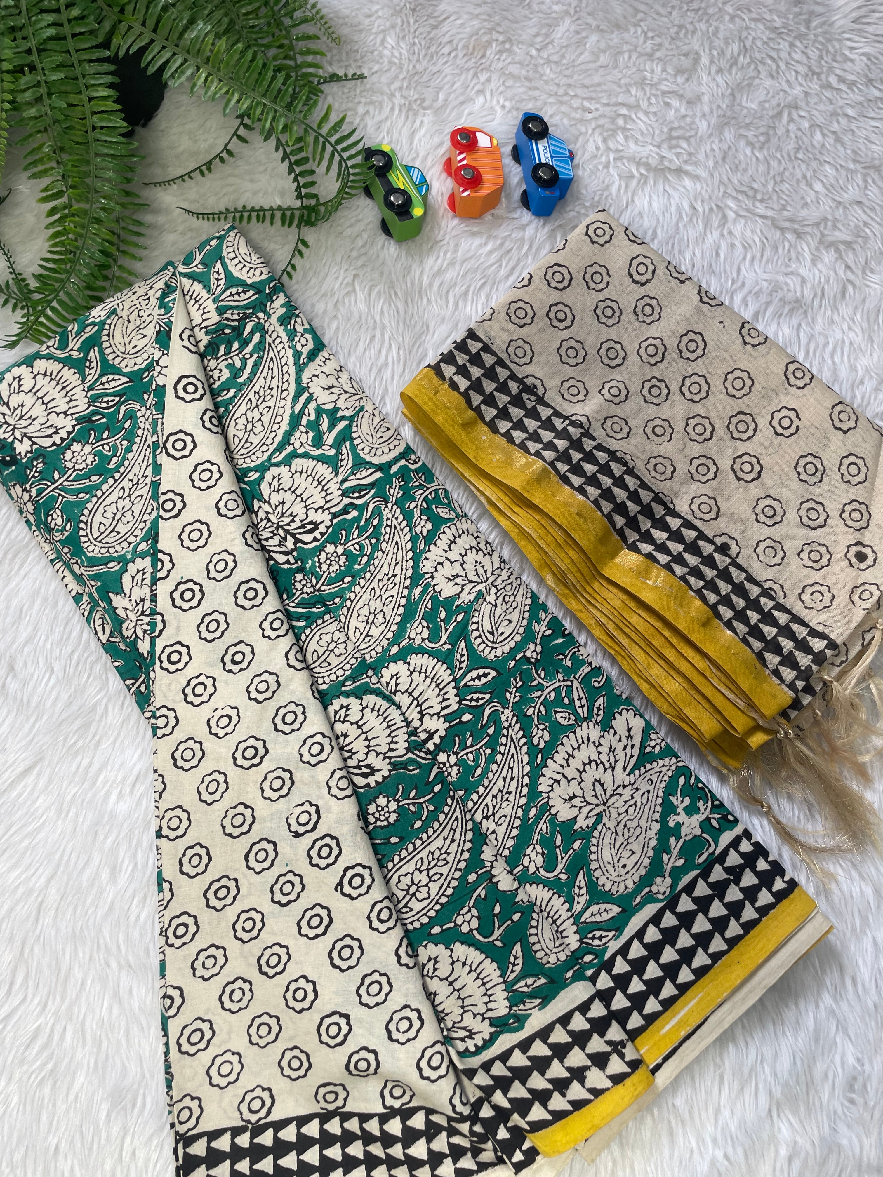 Jaipur cotton with Chanderi duppatta Unstitched suit