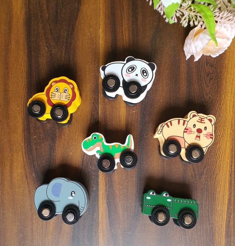 Animal Shaped Wooden Car (1pc)