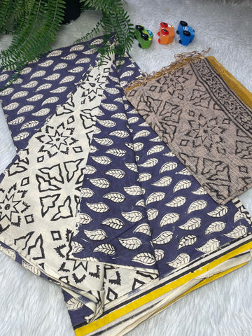 Jaipur cotton with kota duppata Unstitched suit