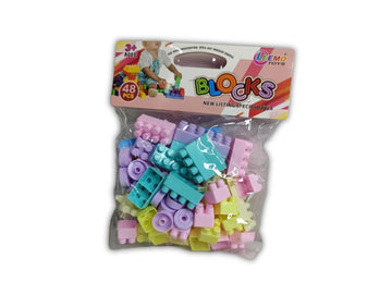 Colorful Plastic Building Blocks (45 to 48 Pcs)