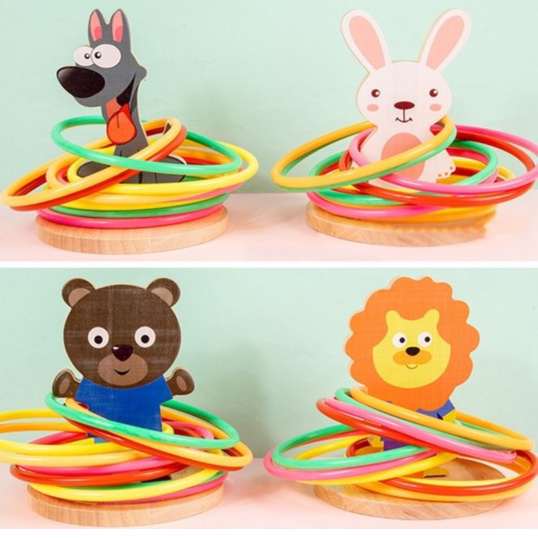 Baby animal ferrule ring toss