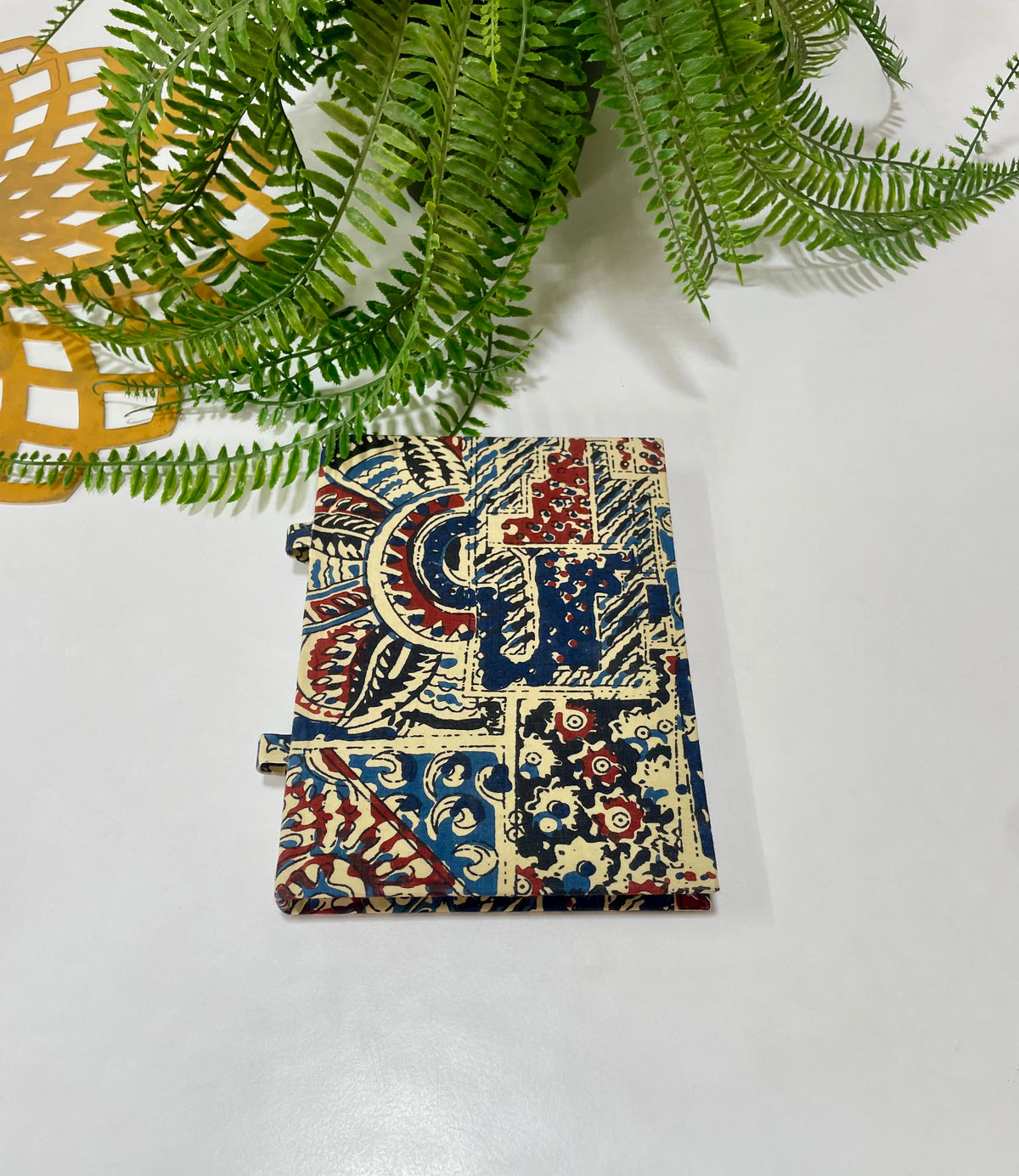 Hand Block Printed Fabric Journal Handbound Notebook