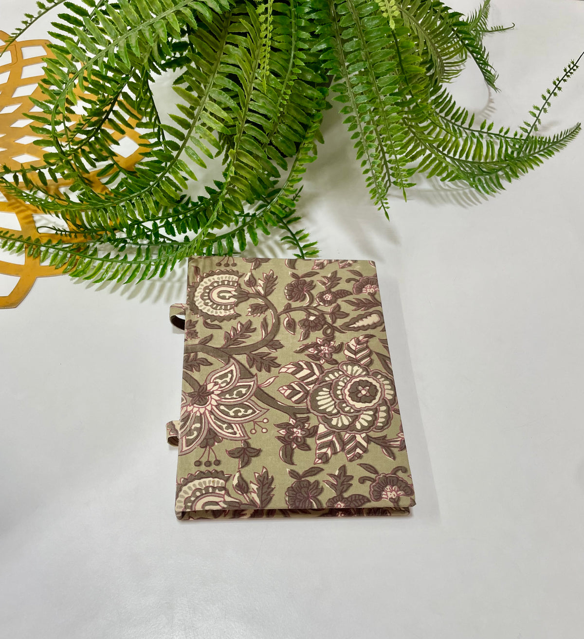 Hand Block Printed Fabric Journal Handbound Notebook