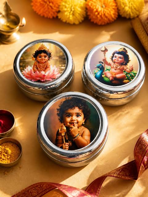 Lord Murugan silver tiffin box