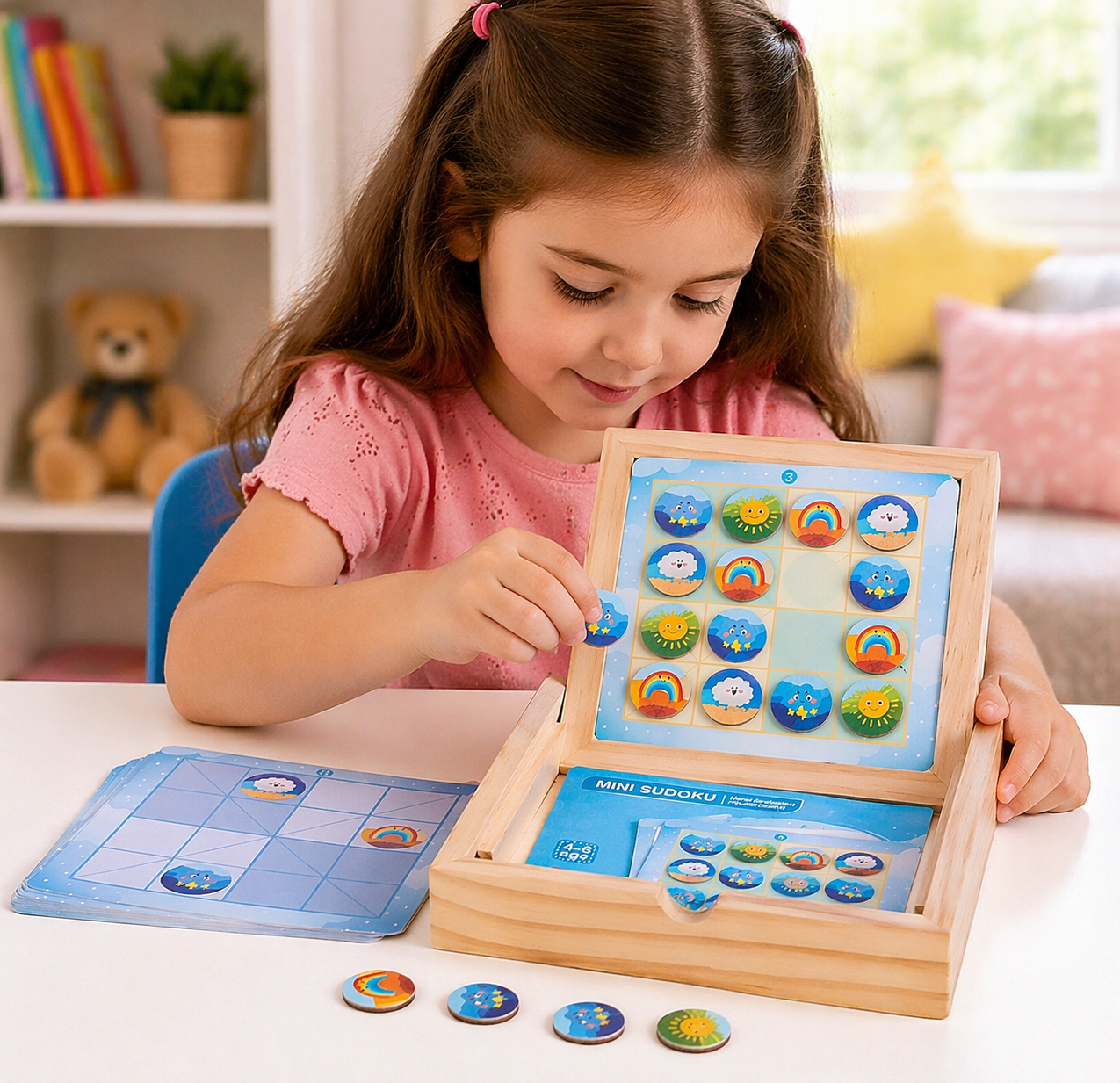 Magnetic Mini Sudoku game with writing board
