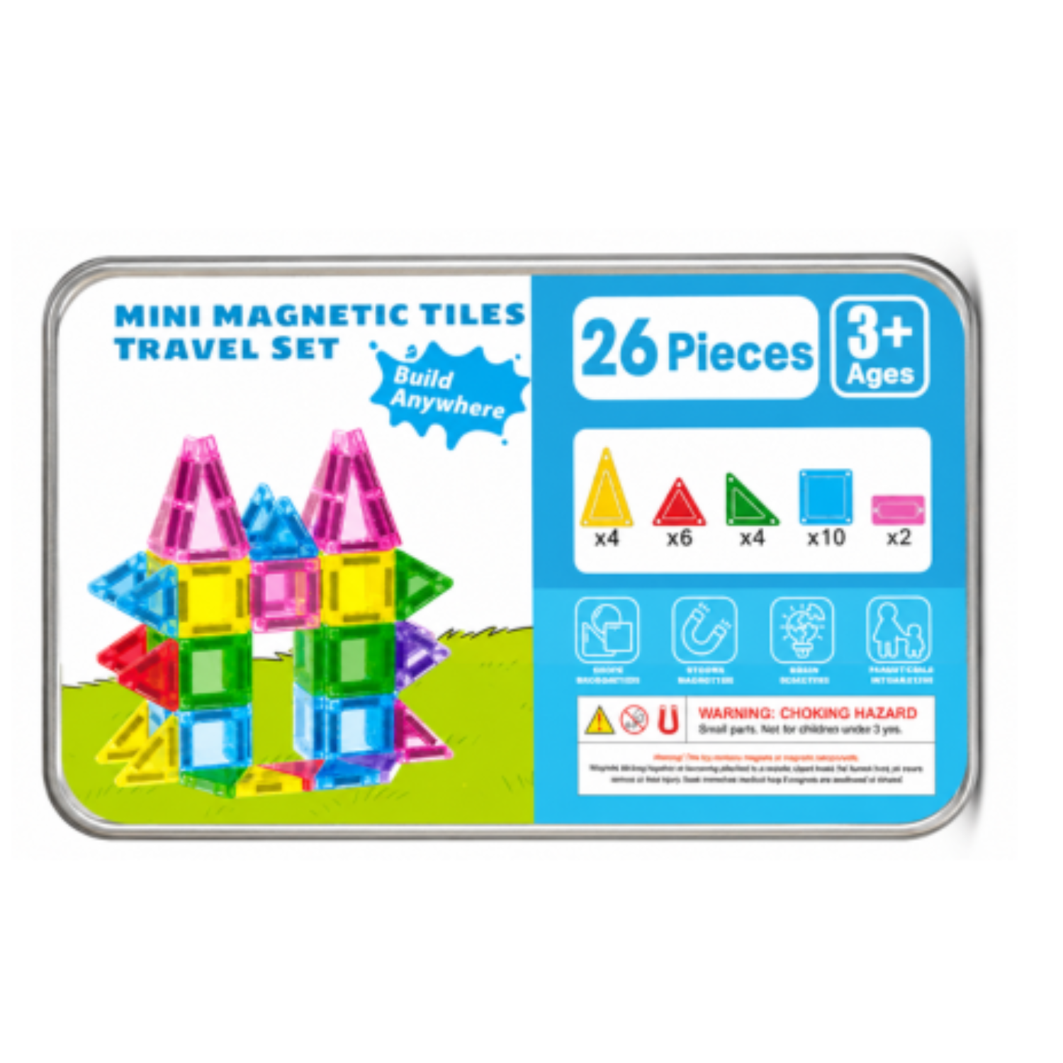 Mini Magnetic Tiles 26 pcs