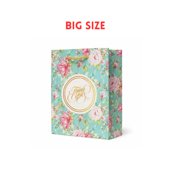 Flower Design Paper Gift Bags (9*7inch)