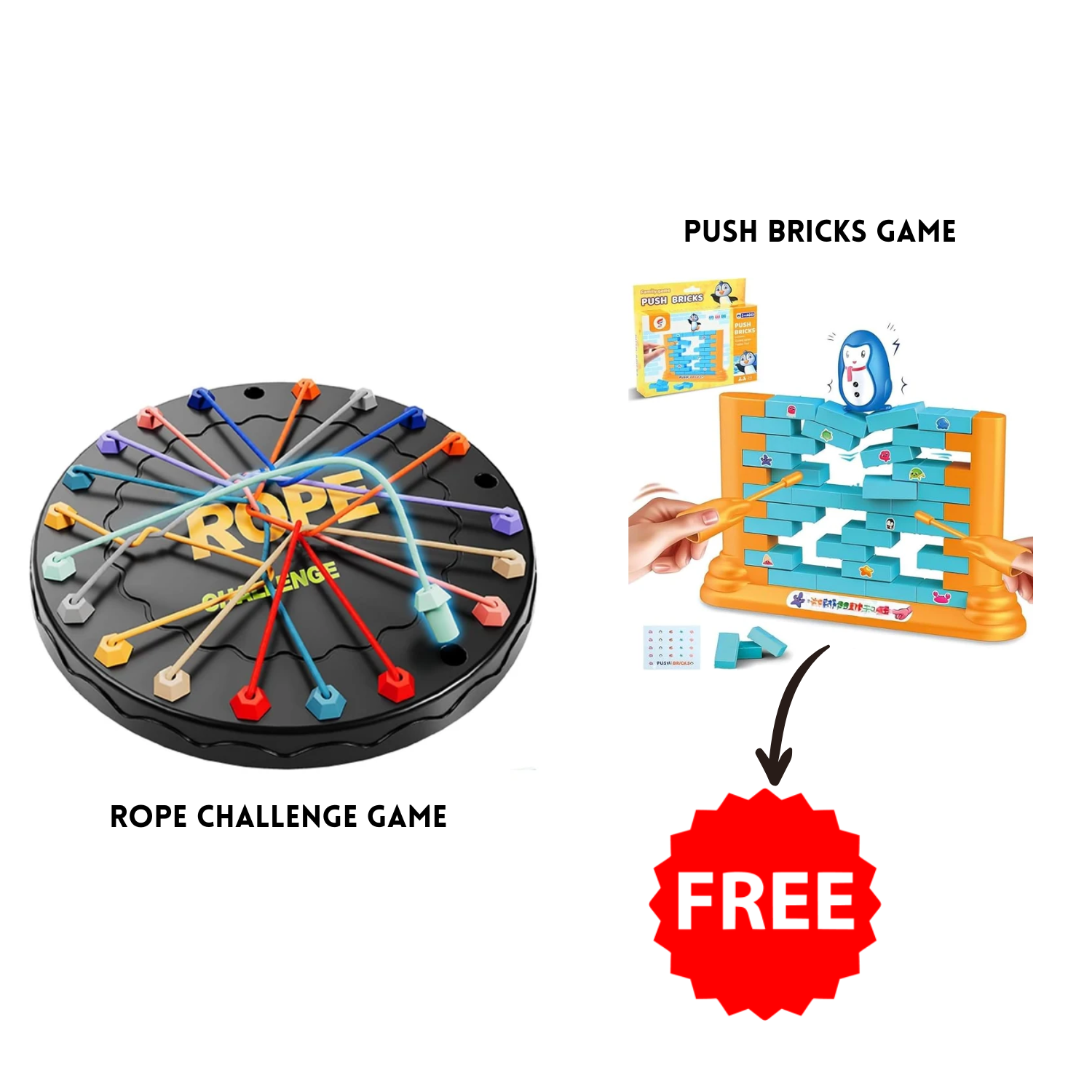 Rope Challenge (FREE BRICKS PUSH CHALLENGE GAME)